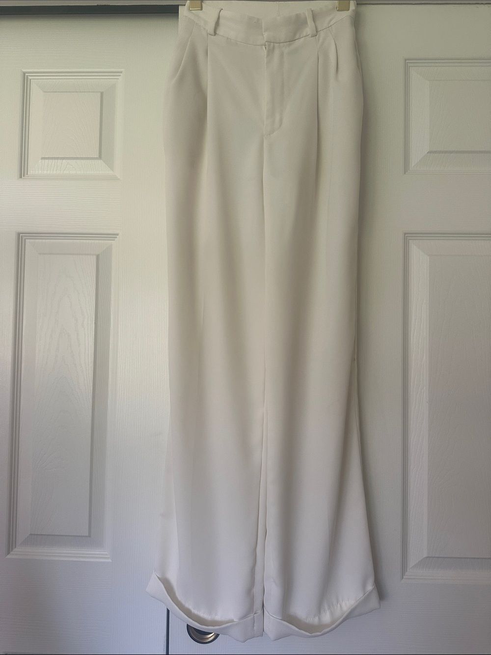 Polo by Ralph Lauren Cream Wide-Leg Dress Pants